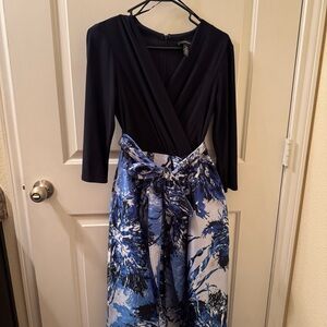 R&M Richards High Low Navy Dress